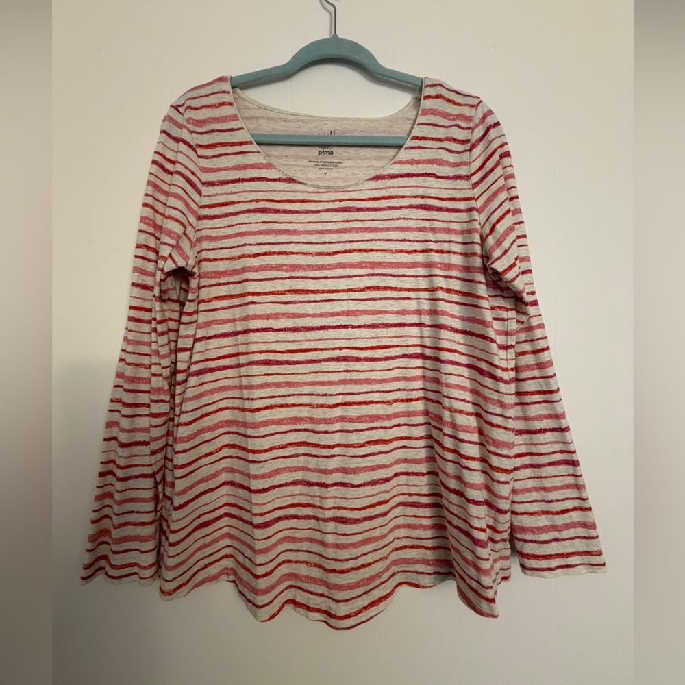 J. Jill Long Sleeve Tops Womens Medium Multicolor Excellent Lot of 3 Pima Cotton